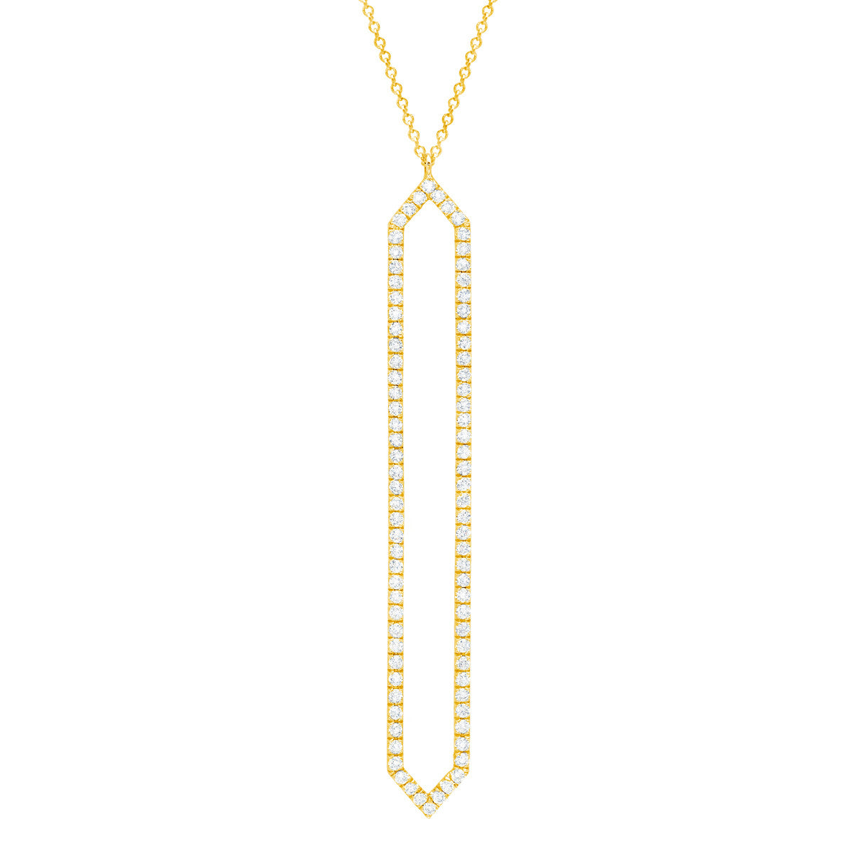 All Diamond Marquis Lariat | Yellow Gold  Necklace Rachel Katz Jewelry