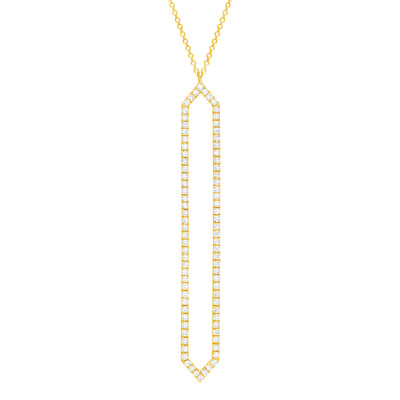 All Diamond Marquis Lariat | Yellow Gold  Necklace Rachel Katz Jewelry
