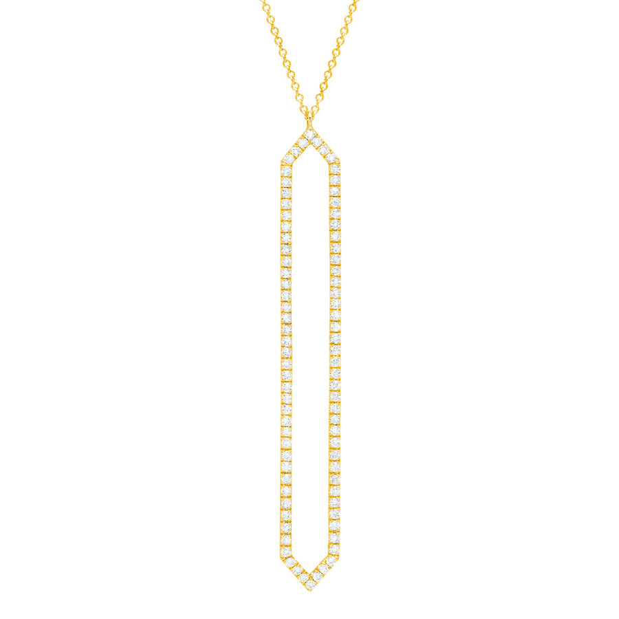 All Diamond Marquis Lariat | Yellow Gold  Necklace Rachel Katz Jewelry