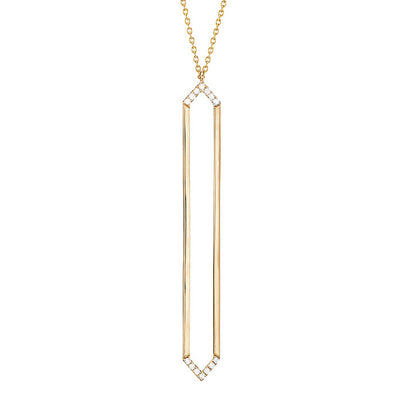 Marquis Lariat | Yellow Gold with Diamonds on Points