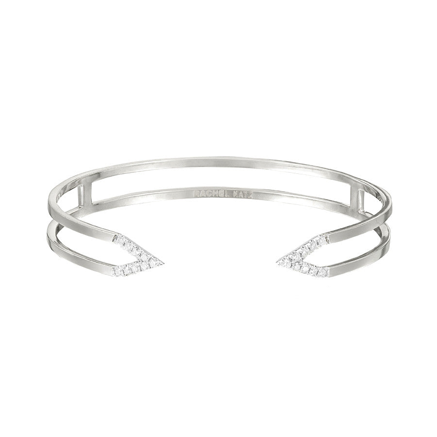 Diamond Dagger Cuff  | White Gold