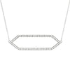 Large Diamond Marquis Necklace | White Gold