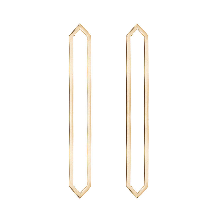 Long Marquis Earrings | Yellow Gold
