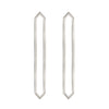 Long Marquis Earrings | White Gold