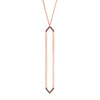 Marquis Lariat | Rose Gold with Black Diamonds on Points