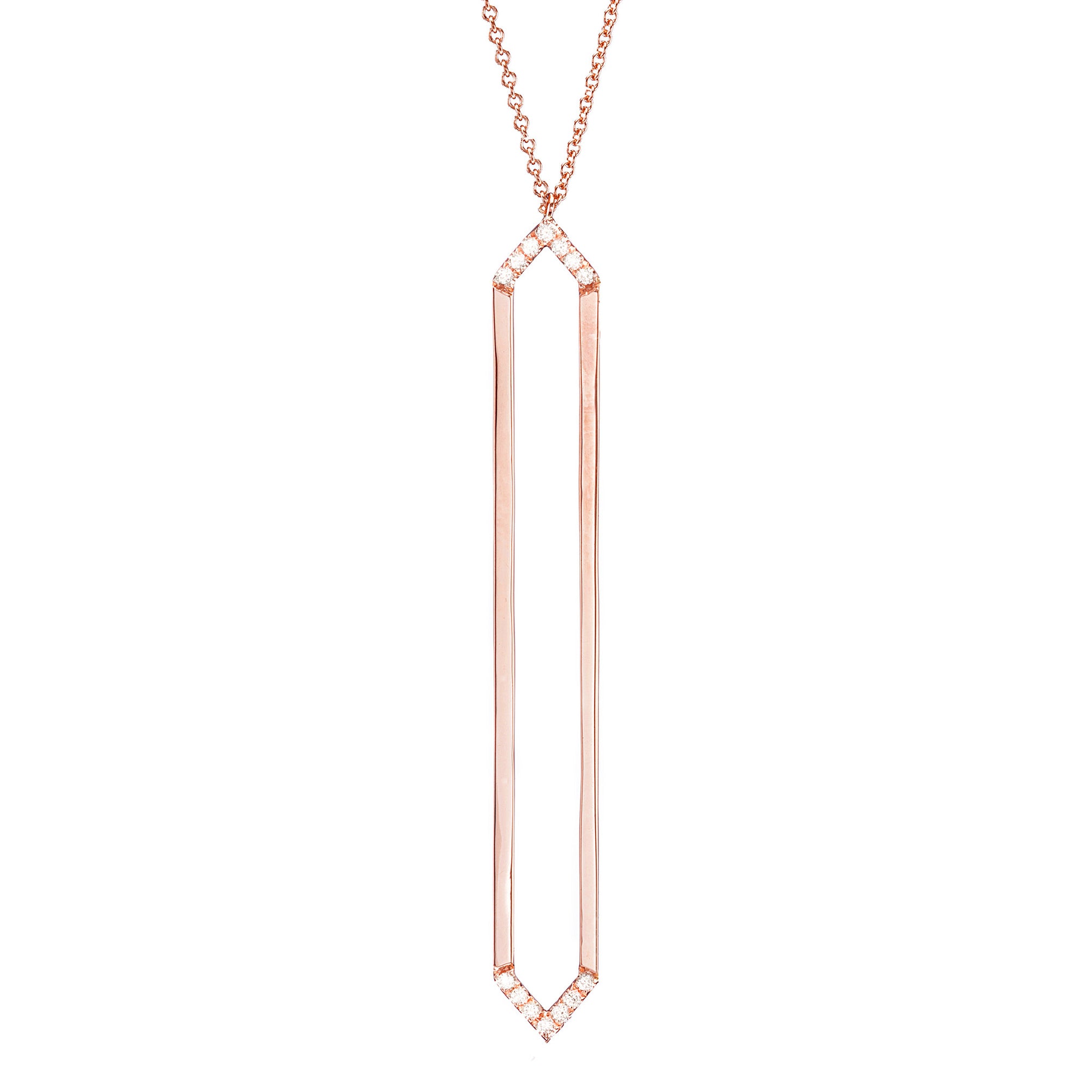 Marquis Lariat | Rose Gold with Diamonds on Points