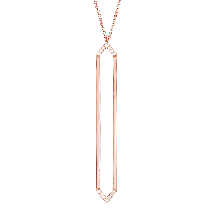 Marquis Lariat | Rose Gold with Diamonds on Points