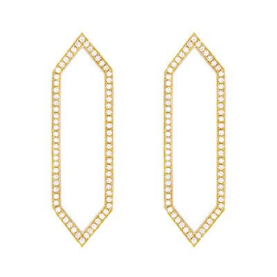 Diamond Large Marquis Earrings | Yellow Gold