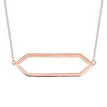 Large Marquis Necklace | Rose Gold