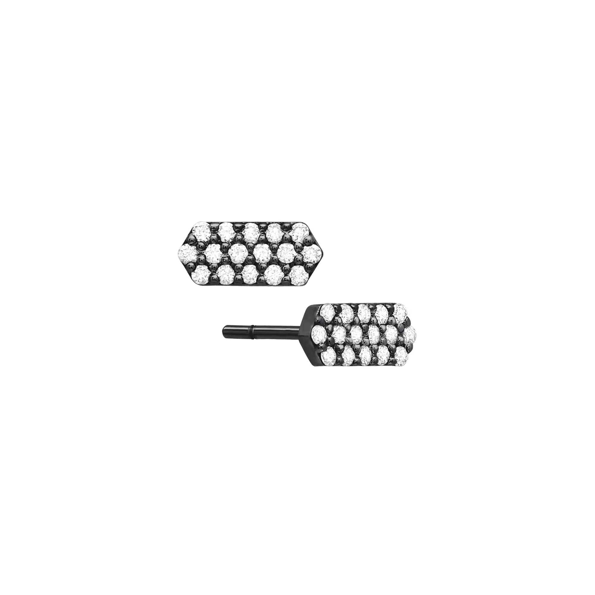 Diamond Marquis Studs | Black Gold