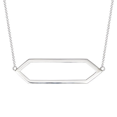 Large Marquis Necklace | White Gold
