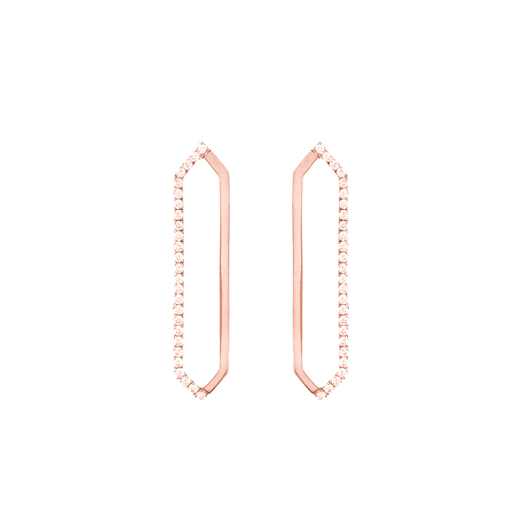 Me & You Earrings | Rose Gold