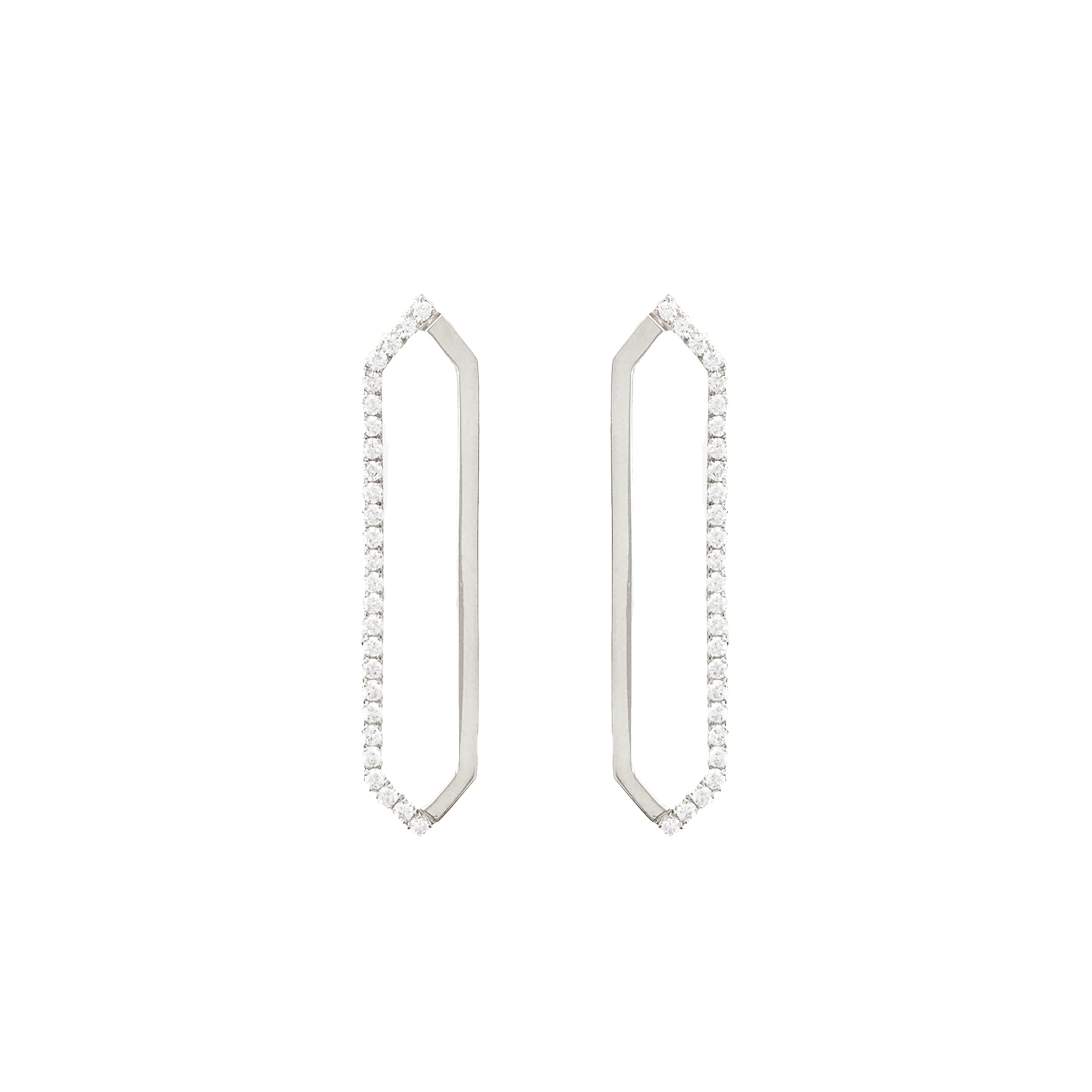 Me & You Earrings | White Gold