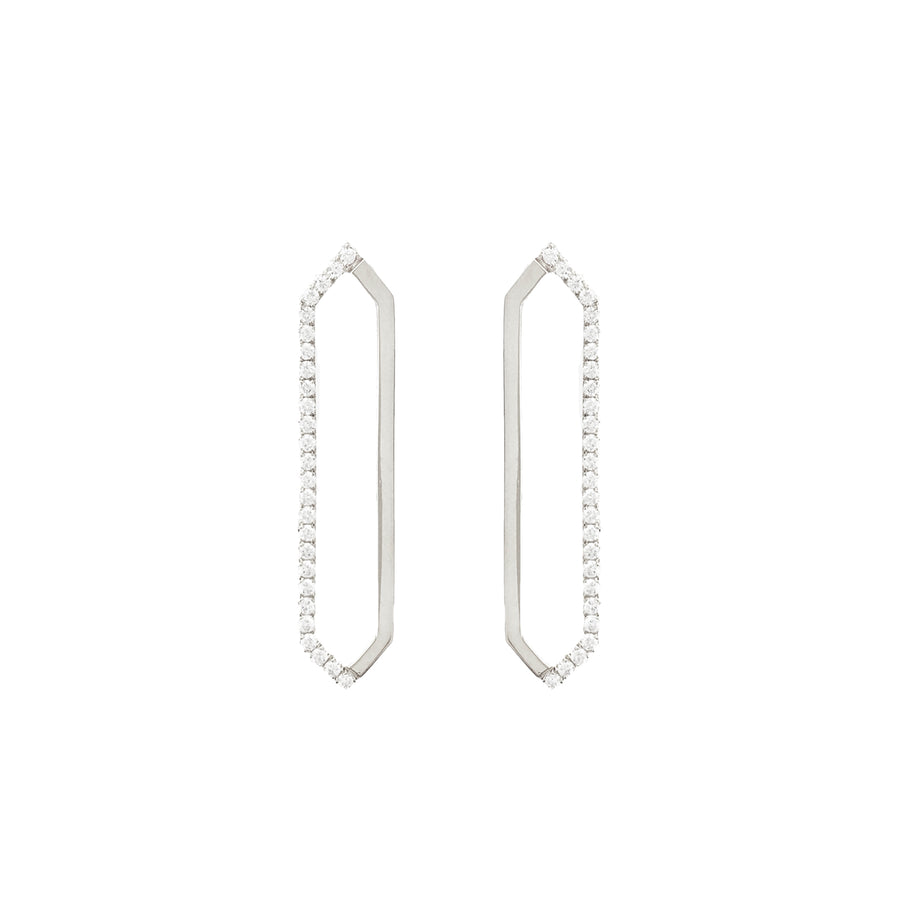 Me & You Earrings | White Gold