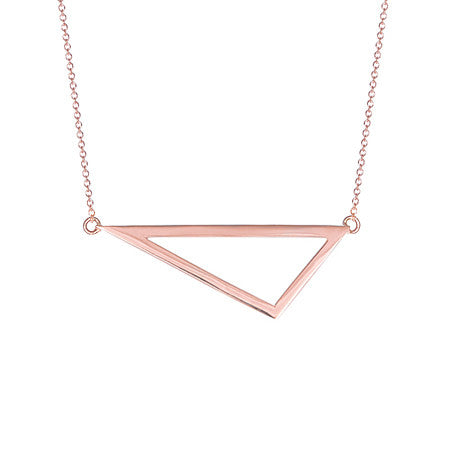 Medium Triangle Necklace | Rose Gold