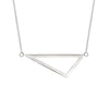 Medium Triangle Necklace | White Gold