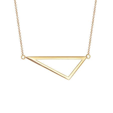 Medium Triangle Necklace | Yellow Gold