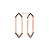 Medium Marquis Earrings | Rose Gold with Black Diamond Points