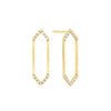 Medium Marquis Earrings | Yellow Gold with Diamond Points