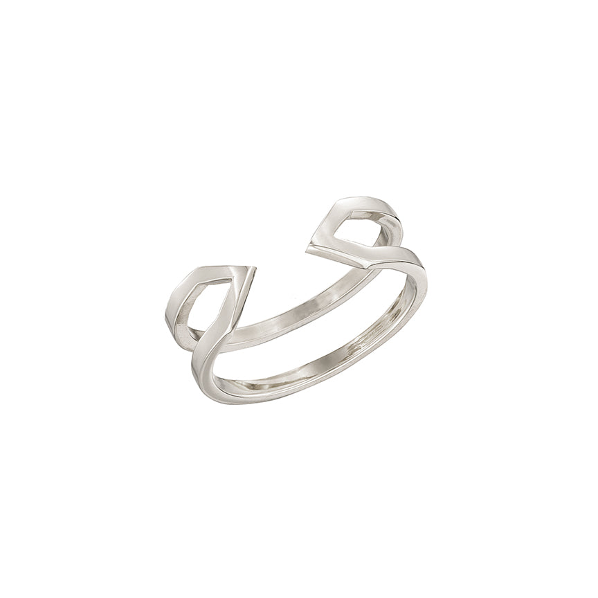 White gold midi online ring