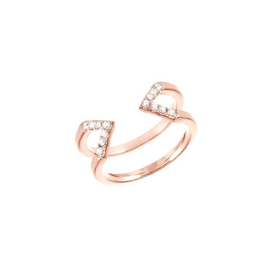 Diamond Dagger Ring - Midi | Rose Gold