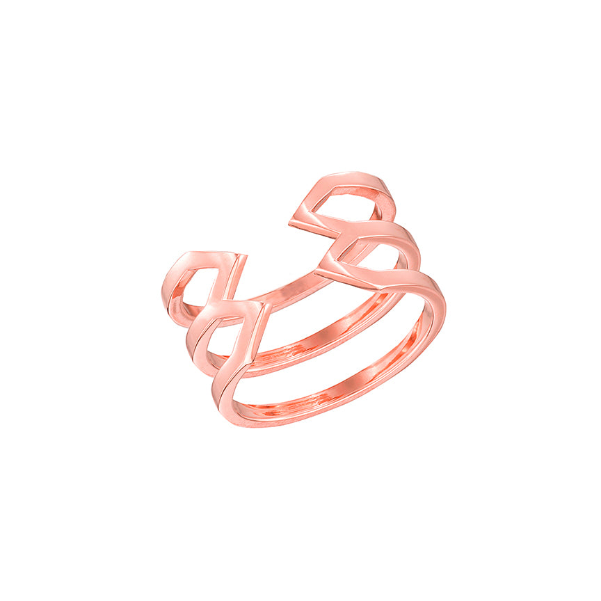 Stacked Dagger Ring - Midi | Rose Gold