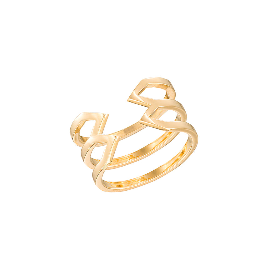 Stacked Dagger Ring - Midi | Yellow Gold