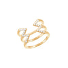 Diamond Stacked Dagger Ring - Midi | Yellow Gold