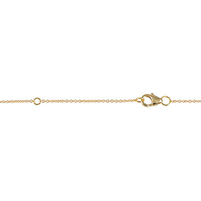 Mini Marquis Necklace | Yellow Gold with Diamonds on Points