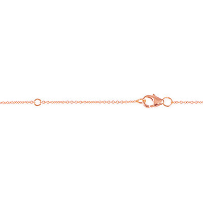 Medium Half Diamond Triangle Necklace | Rose Gold