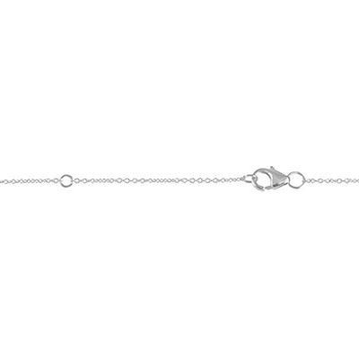 Mini Marquis Necklace | White Gold with Diamonds on Points