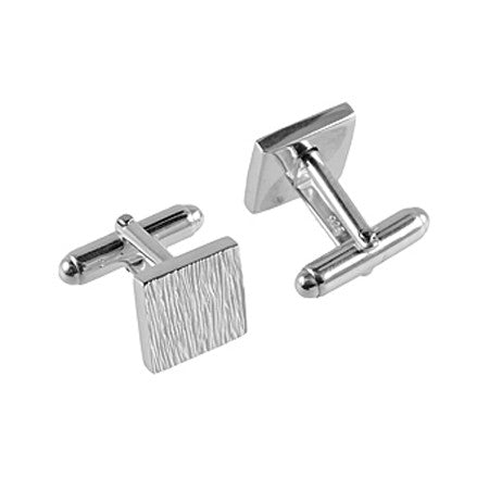 Sterling Silver and Gold Square Cuff Links