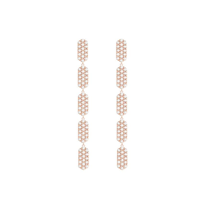 5 Tiered All Diamond Marquis Earrings | Rose Gold  Earring Rachel Katz Jewelry