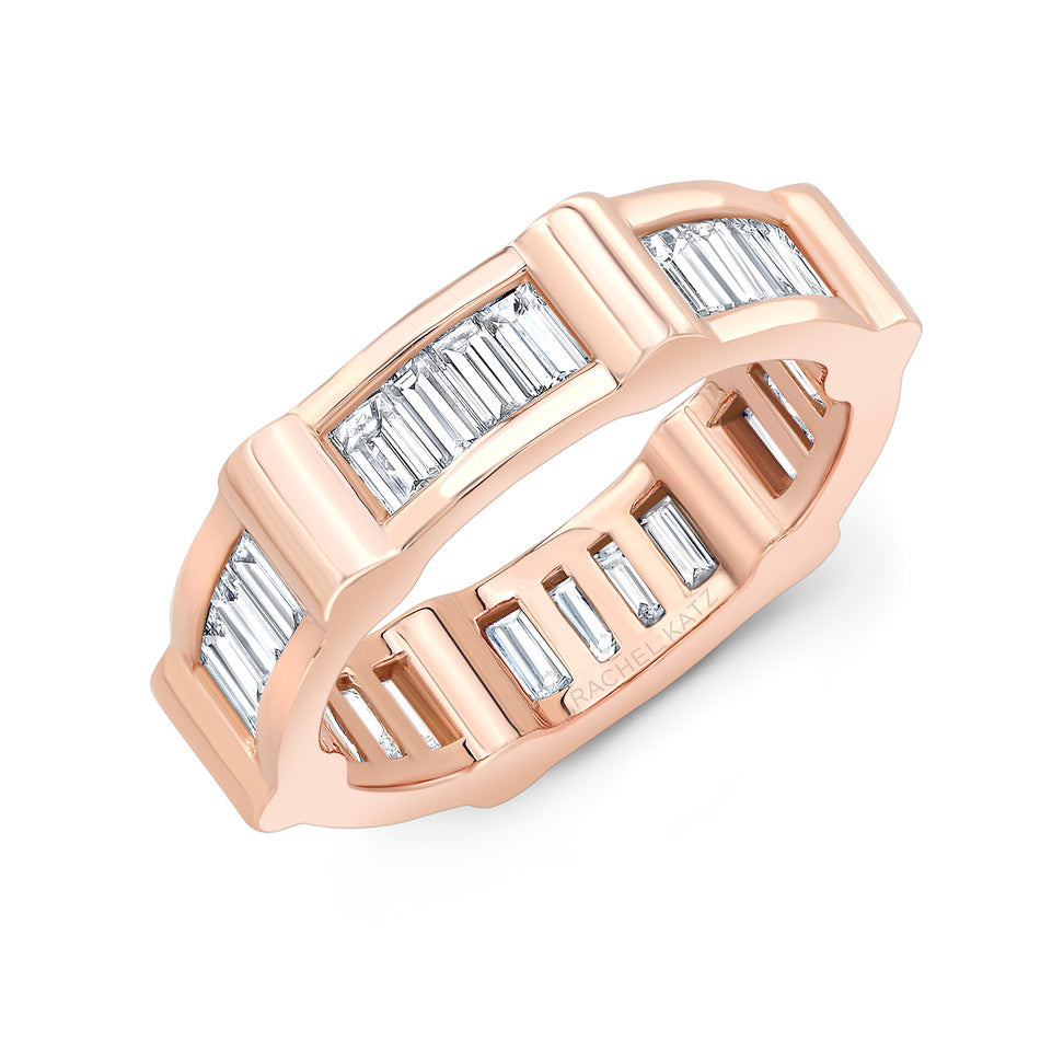 Baguette Cage Band | Rose Gold