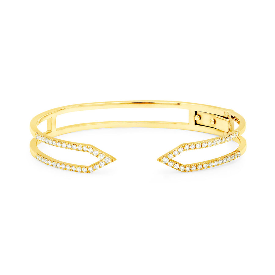 Diamond Hinge Dagger Cuff | Yellow Gold