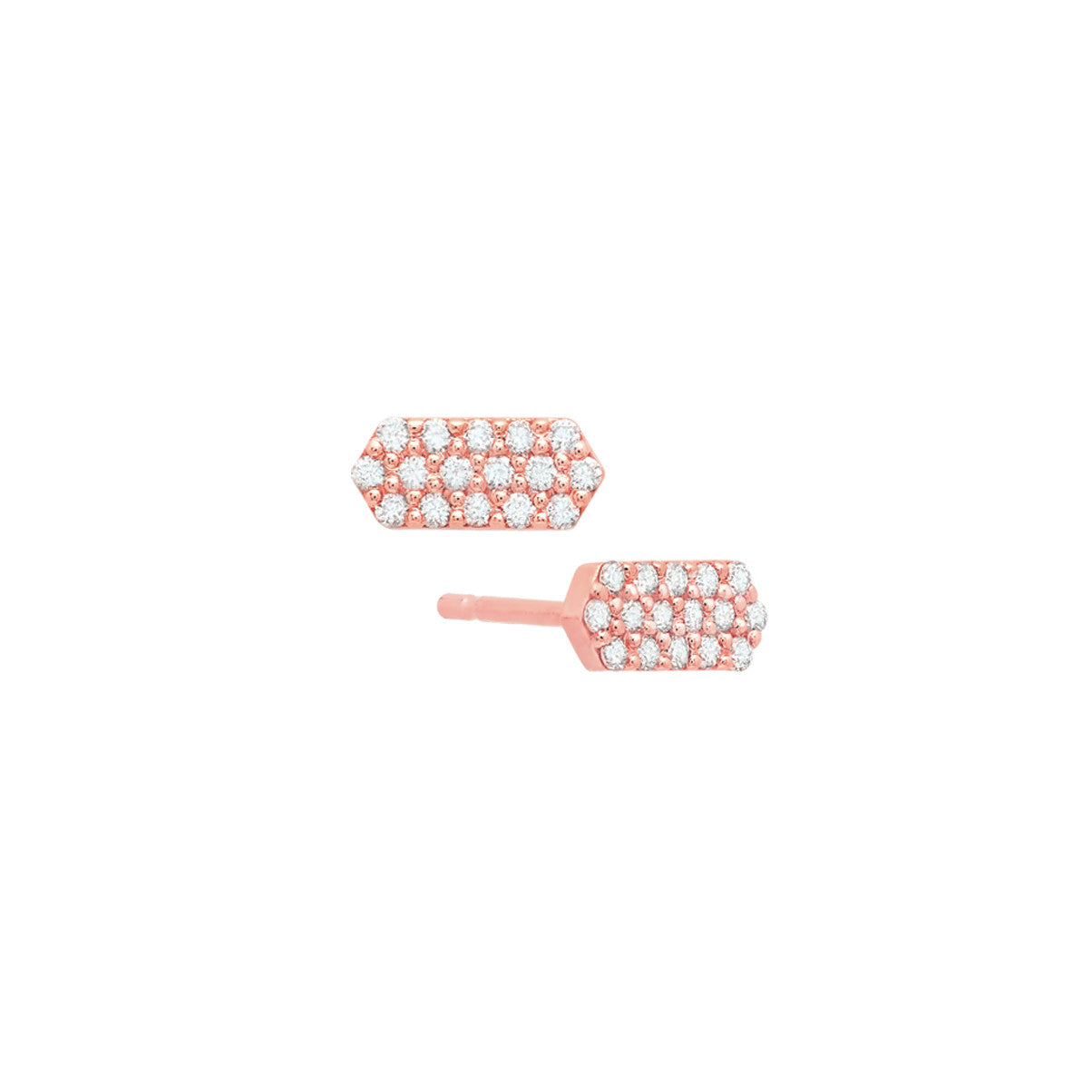 Diamond Marquis Studs | Rose Gold