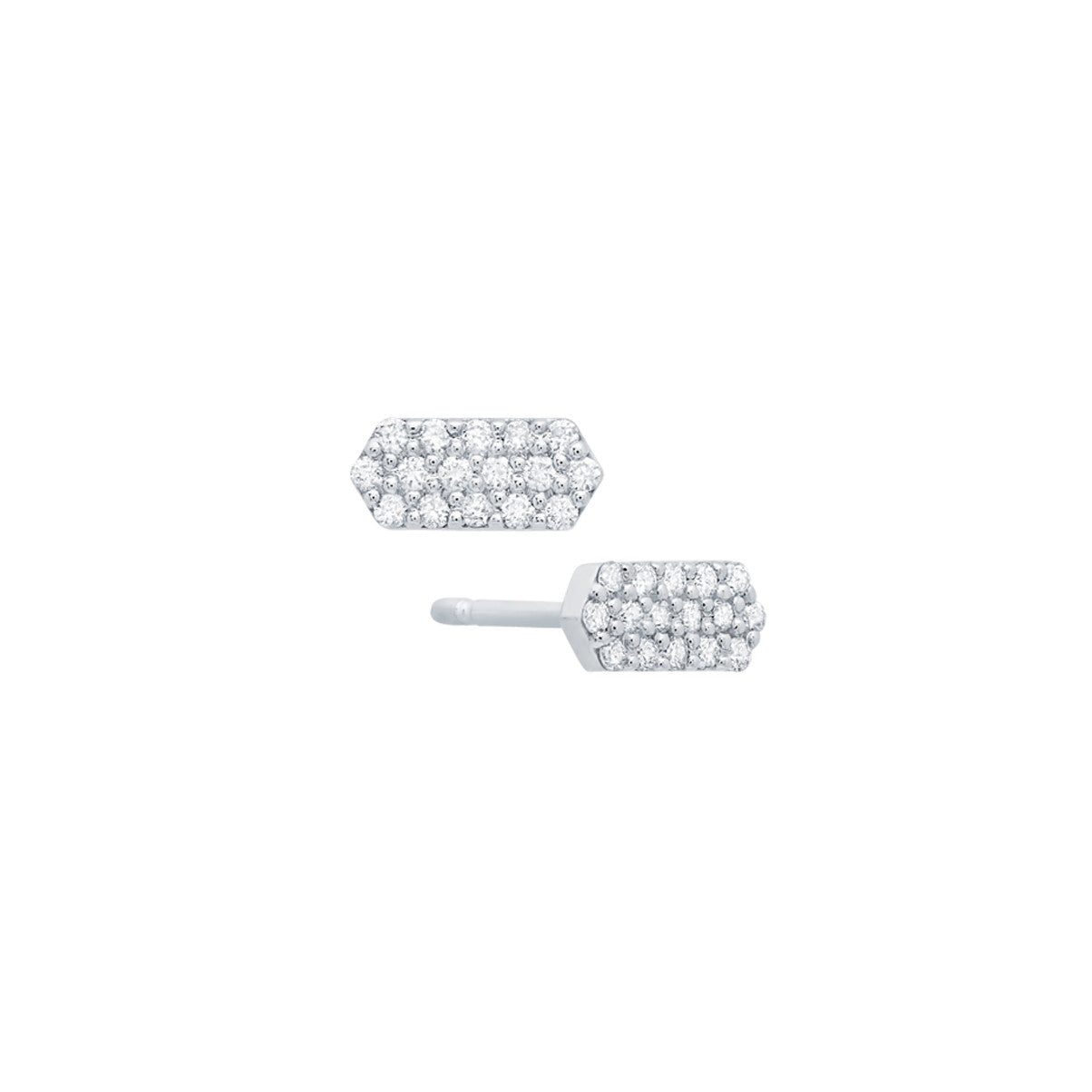 Diamond Marquis Studs | White Gold