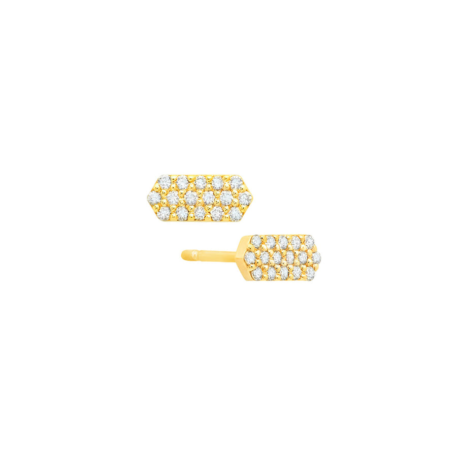 Diamond Marquis Studs | Yellow Gold