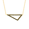 Medium Black Diamond Triangle Necklace | Yellow Gold