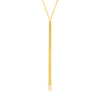 Balance Lariat | Yellow Gold with Baguette Diamond  Necklace Rachel Katz Jewelry