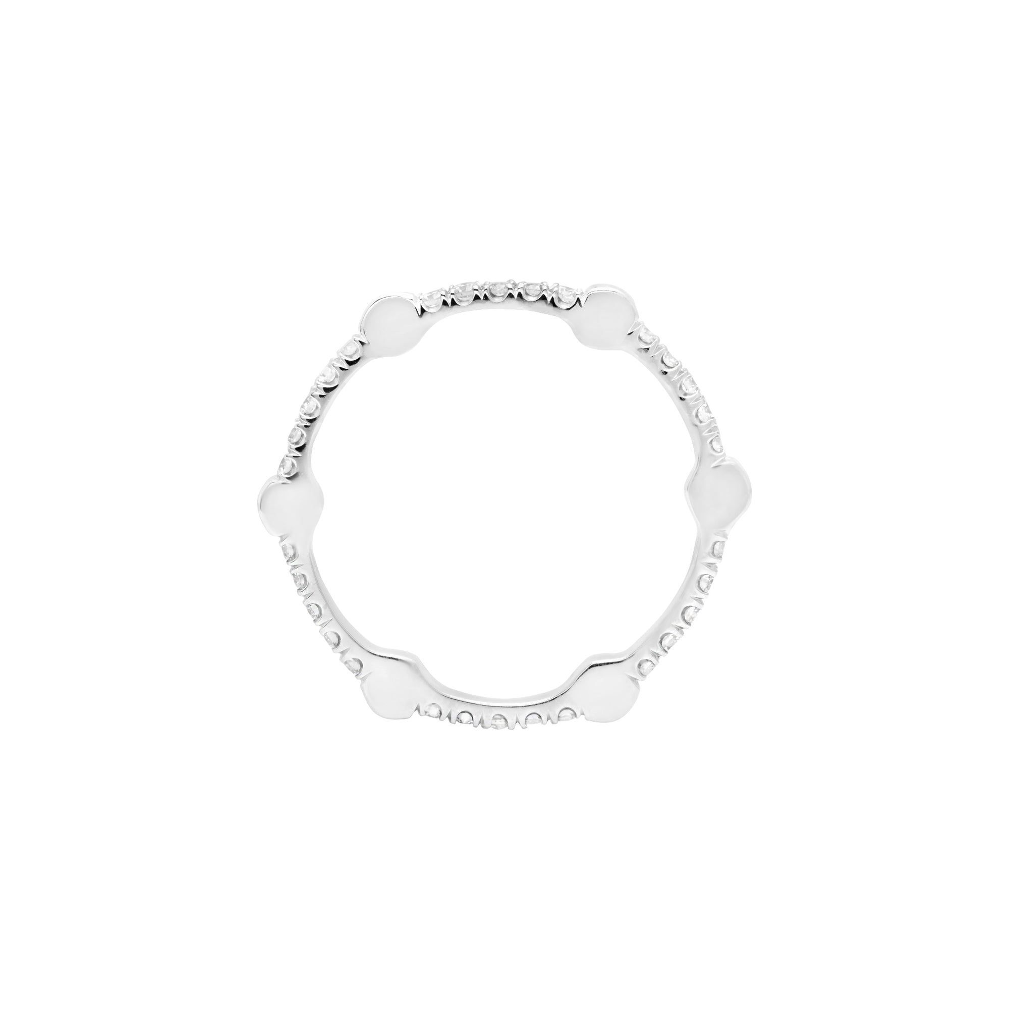 Blue Sapphire Gear Band | White Gold