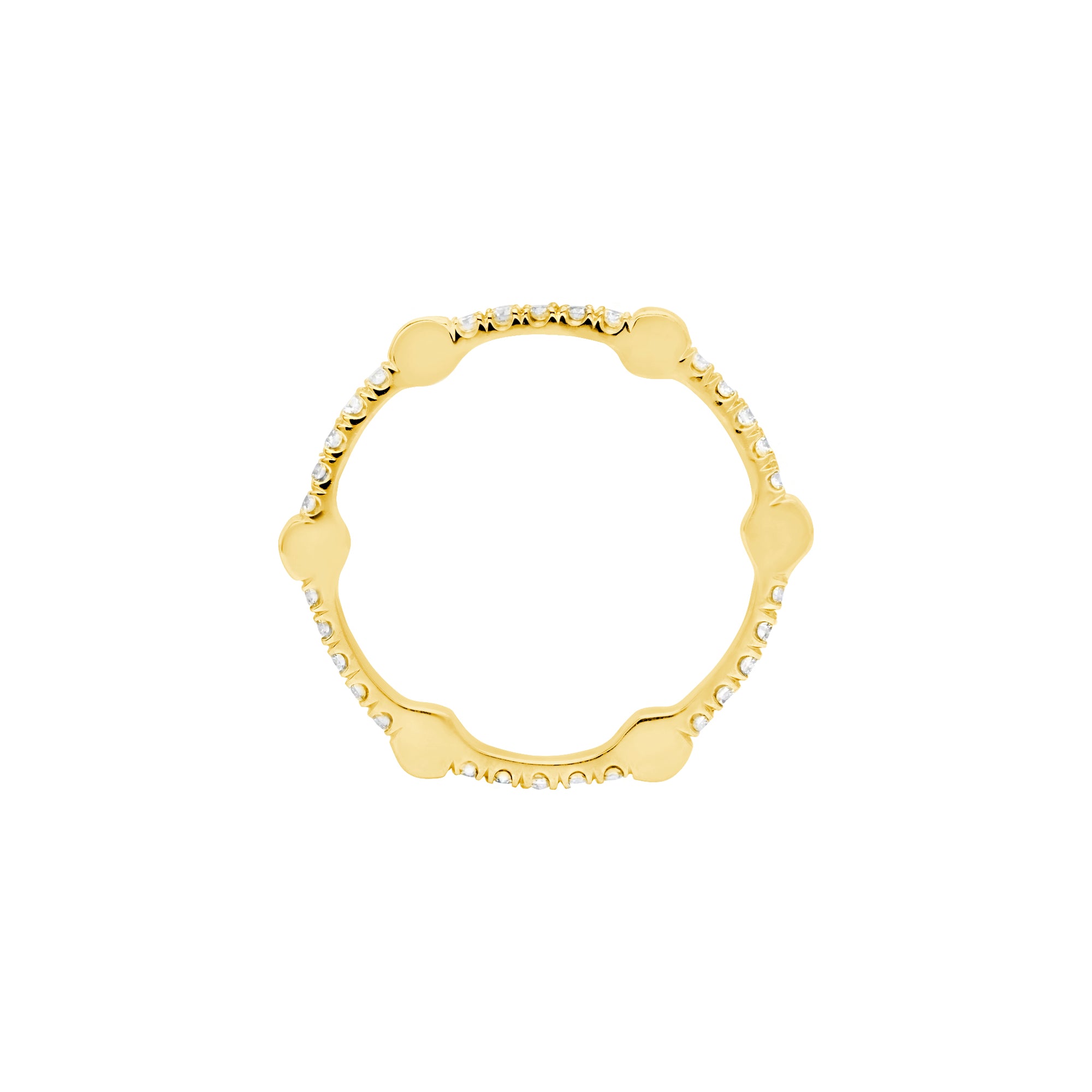 Blue Sapphire Gear Band | Yellow Gold