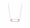 Mini Marquis Necklace | Rose Gold with Black Diamonds on Points
