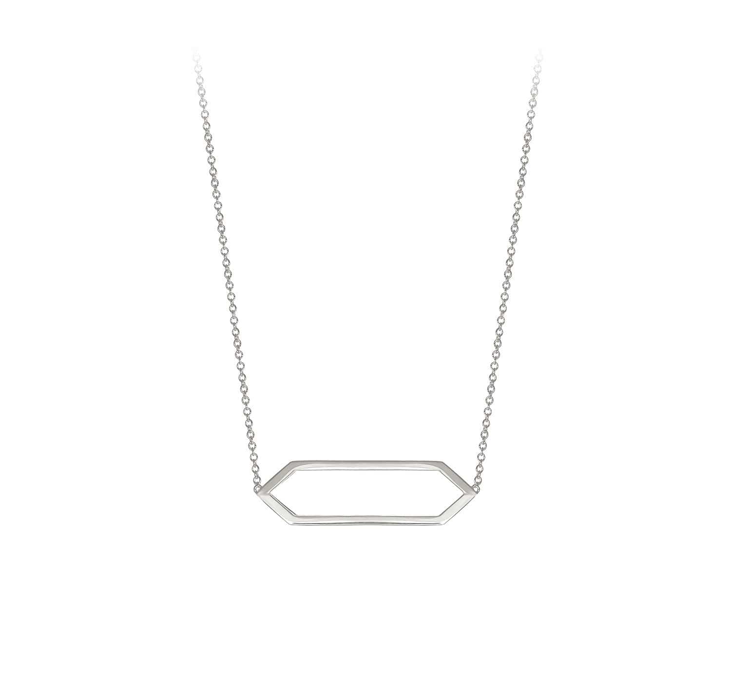 Mini Marquis Necklace | White Gold