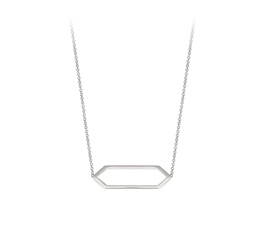 Mini Marquis Necklace | White Gold