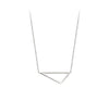 Mini Triangle Necklace | White Gold