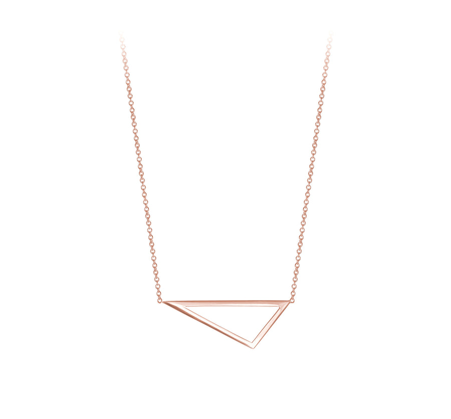 Mini Triangle Necklace | Rose Gold