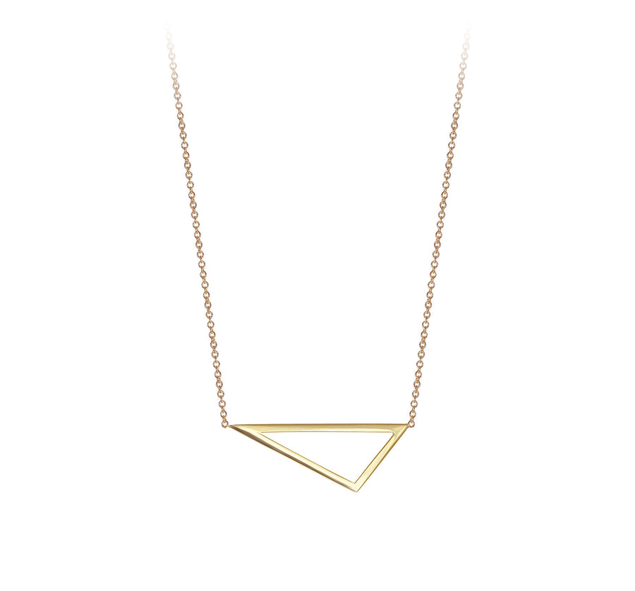 Mini Triangle Necklace | Yellow Gold