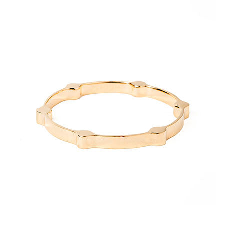 Gear Bangle | Gold Plated Brass