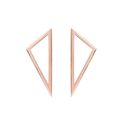 Medium Triangle Earrings | Rose Gold
